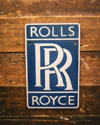 Rolls Royce Cast Iron Sign