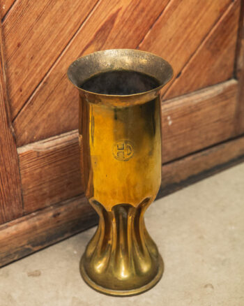 Trench Art Brass Vase