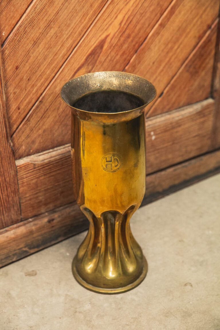 Trench Art Brass Vase