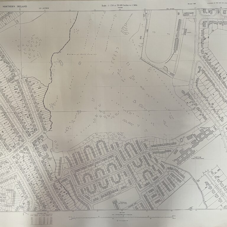 Vintage Ordnance Survey Map of Belfast (Balmoral Golf Course)