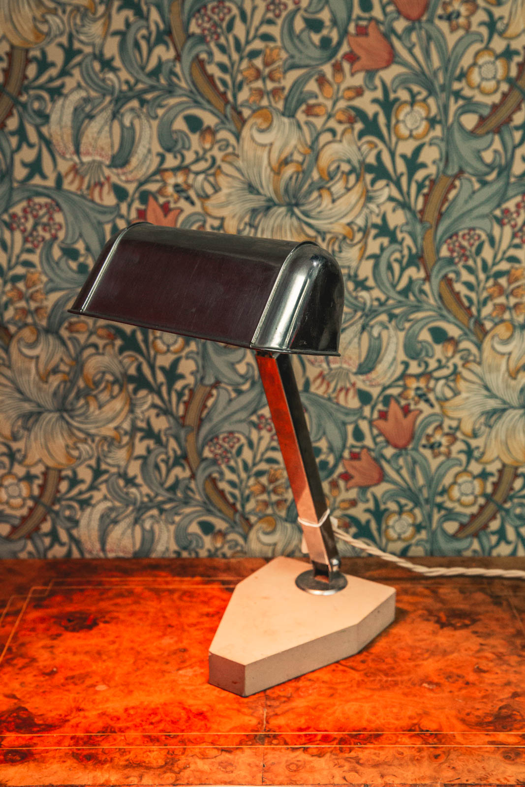 French Art Deco Chrome Desk Lamp