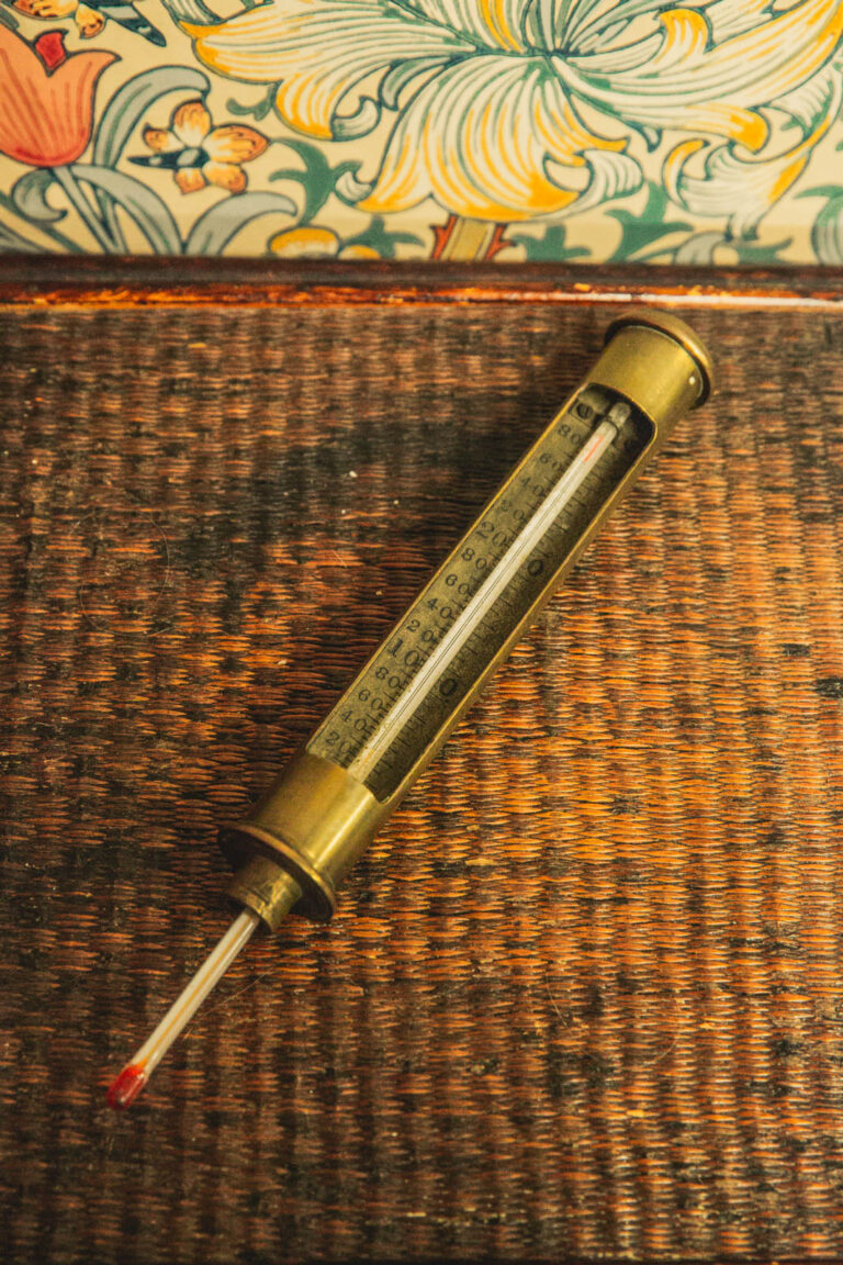 Brass Engine Thermometer