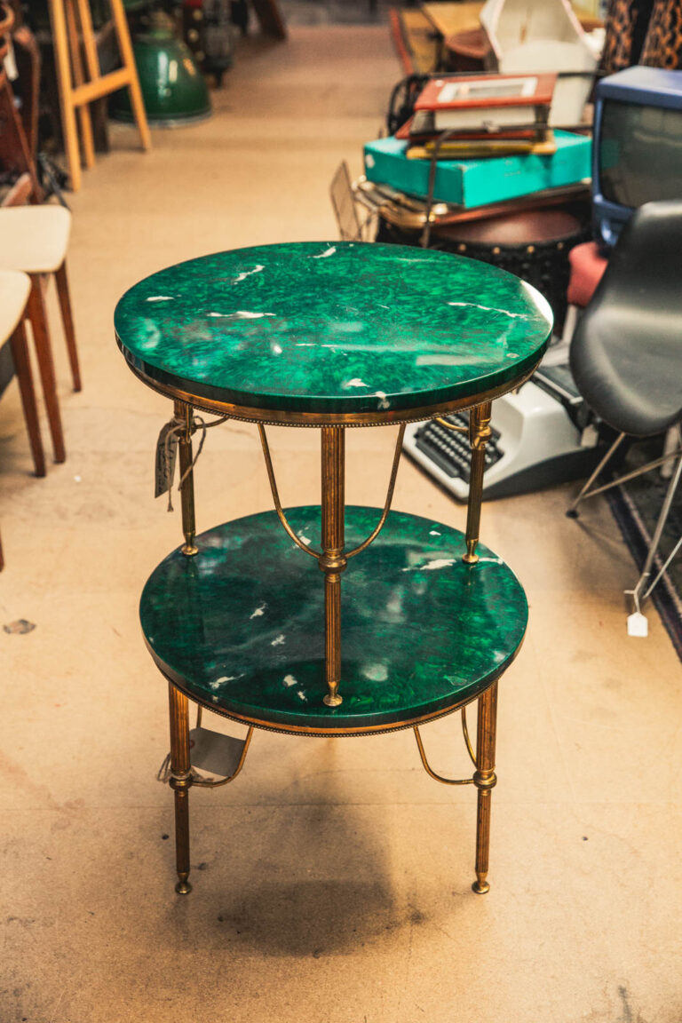 Pair of Italian Brass Lamp Tables