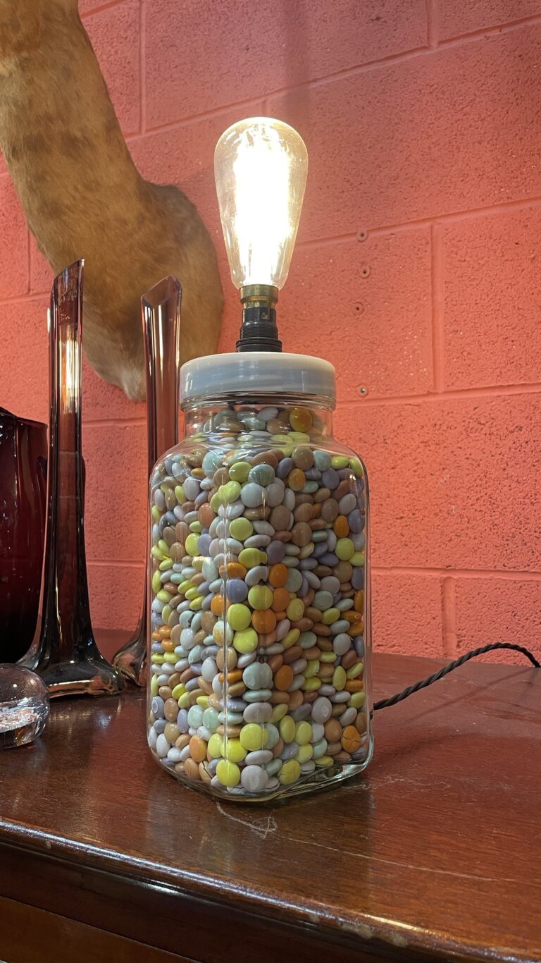 Vintage Smarties Jar Lamp