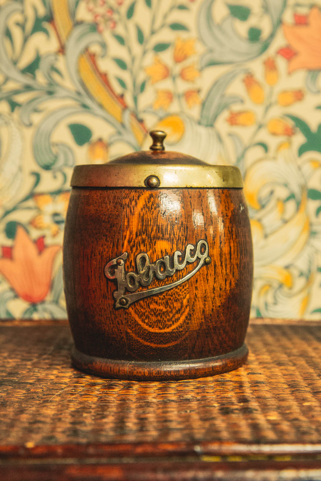 Small Oak Tobacco Caddy