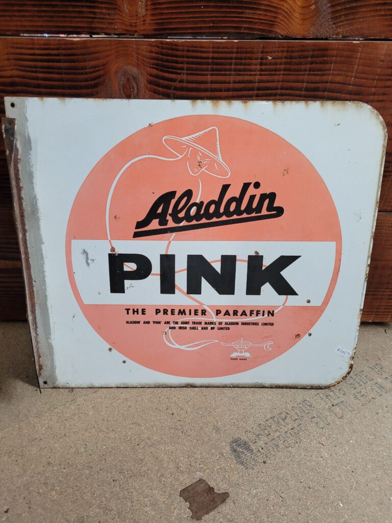 Aladdin Paraffin Double-sided Enamel Sign [w673]