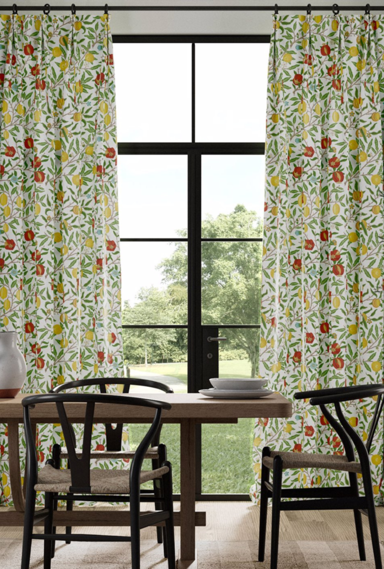 Fruit (Leaf Green / Madder) Morris & Co Fabric