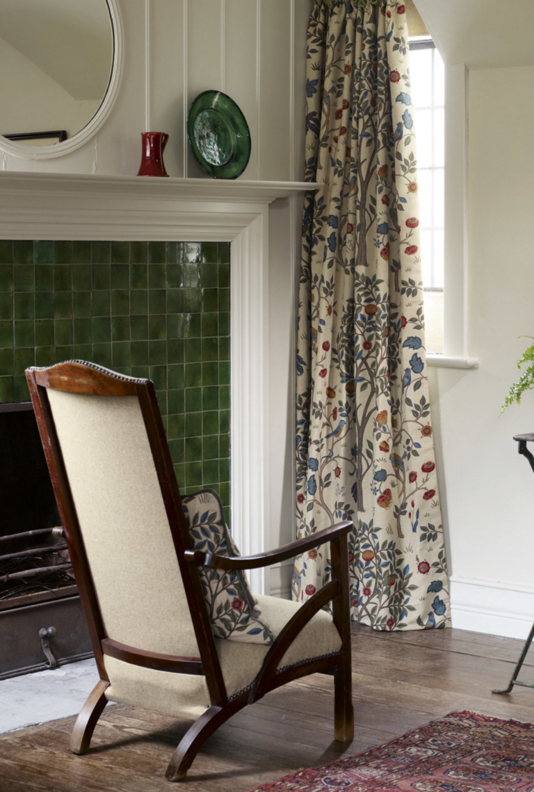 Kelmscott Tree (Woad/Rose) Morris & Co Fabric