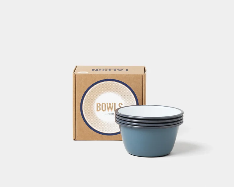 12cm Enamel Bowls – Pigeon Grey