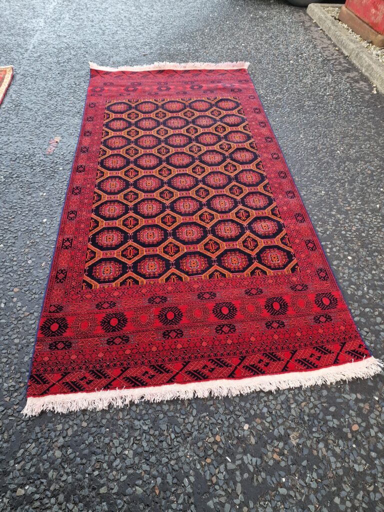Red-ground Baluchi Rug with Bokar Design [FS04]