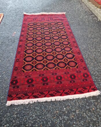 Red-ground Baluchi Rug with Bokar Design [FS04]