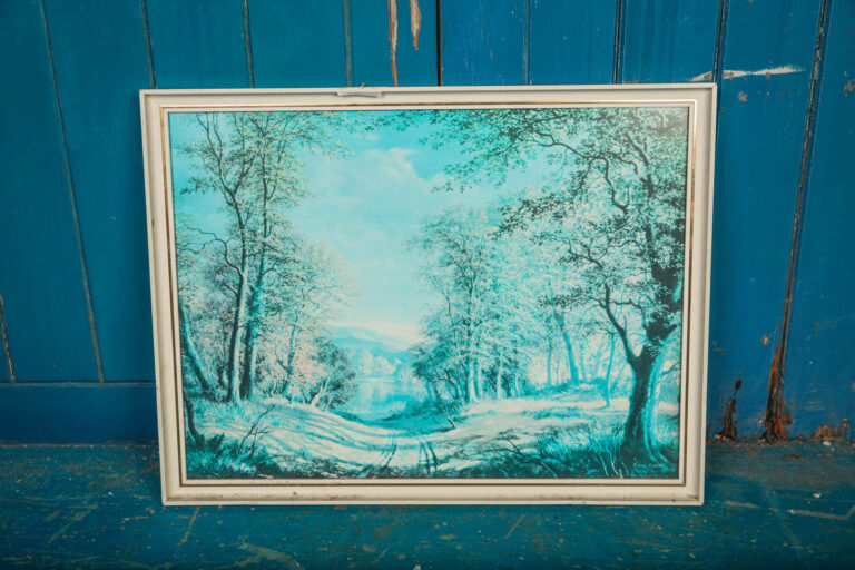 Framed Winter Forest Scene Print