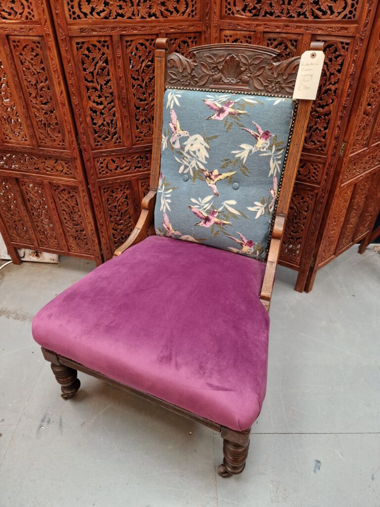 Victorian Reupholstered Lounge Chair