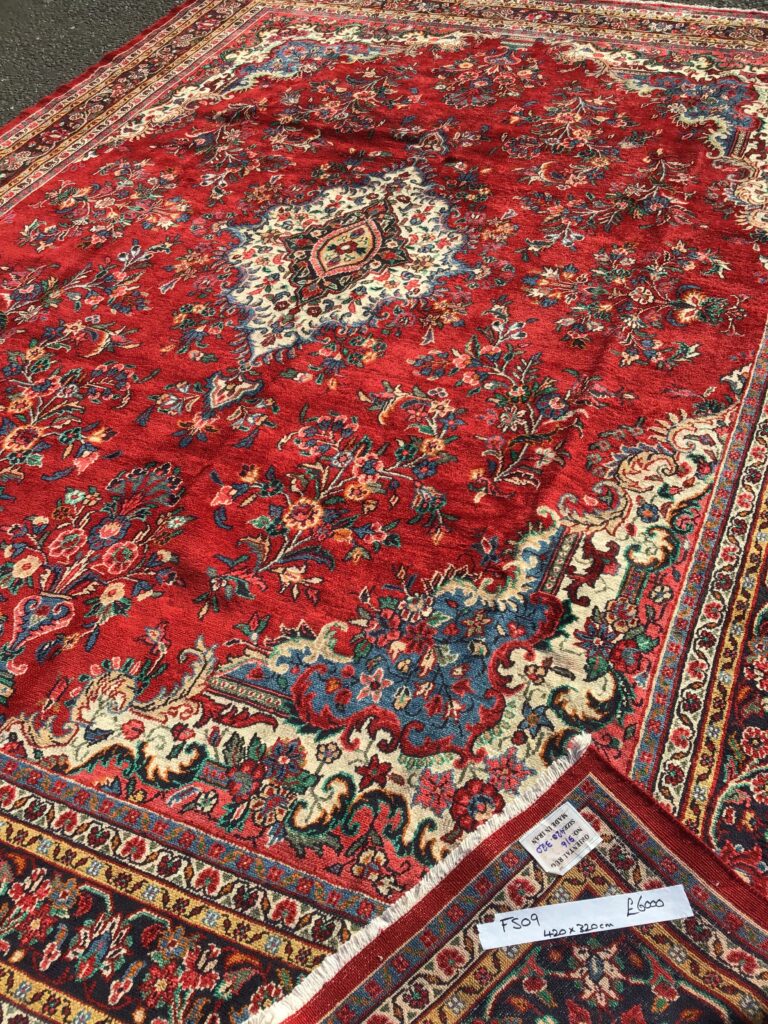 Rich Red-ground Full-pile Sarouk Persian Rug [FS09]