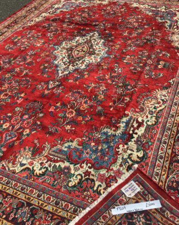 Rich Red-ground Full-pile Sarouk Persian Rug [FS09]
