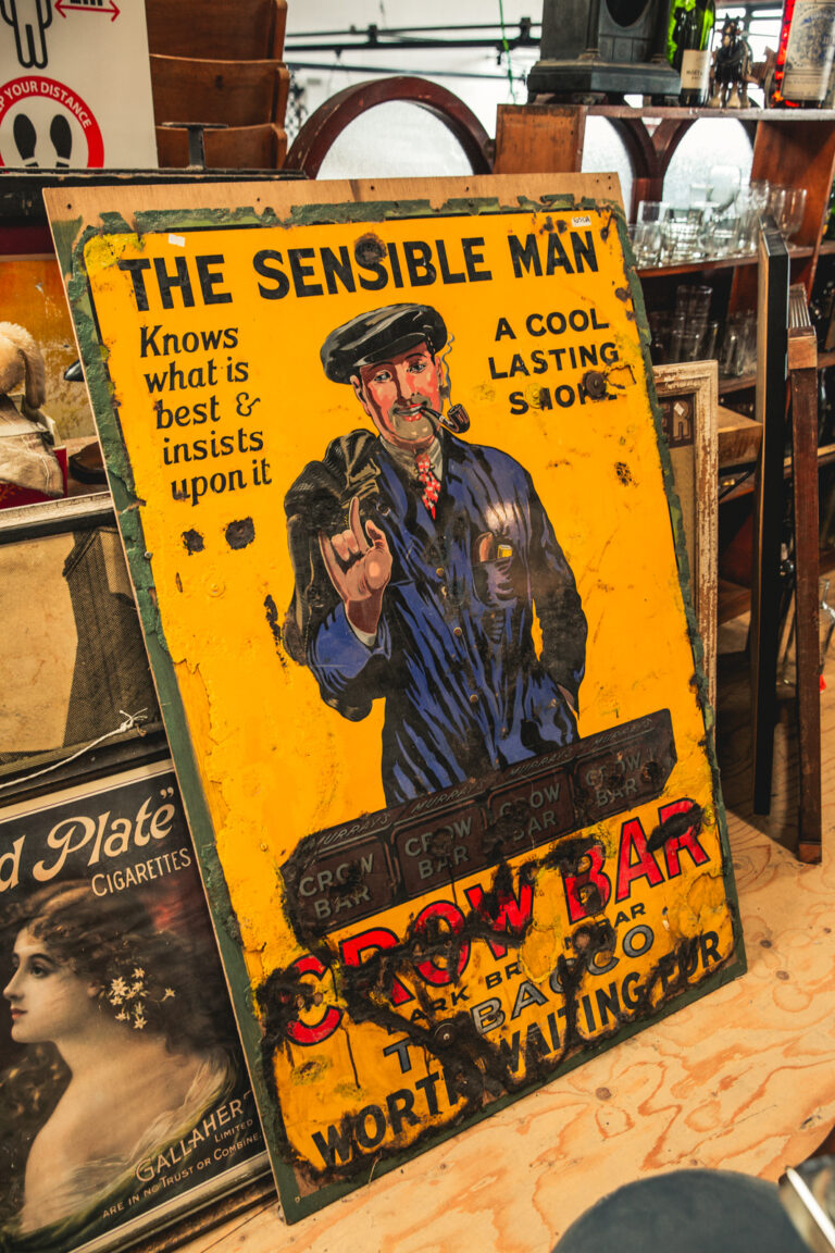'The Sensible Man' Crow Bar Enamel Sign [w034]
