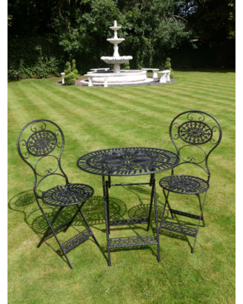 French Bistro Table and Chairs – Black