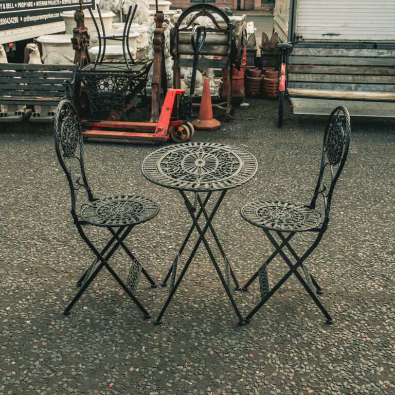French Bistro Table and Chairs - Black [1556]