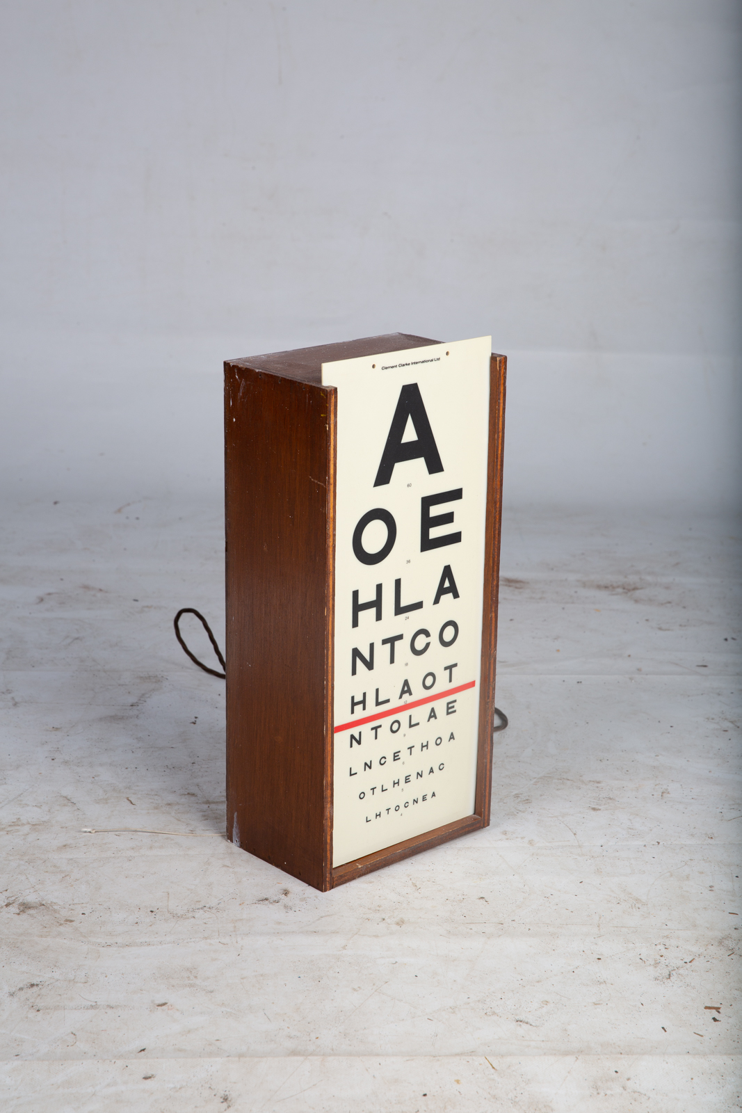 Vintage Opticians Eye Test Light Box