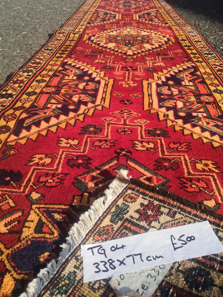 Rich Red-ground Persian Tabriz Runner rug [TG04]