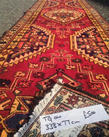 Rich Red-ground Persian Tabriz Runner rug [TG04]