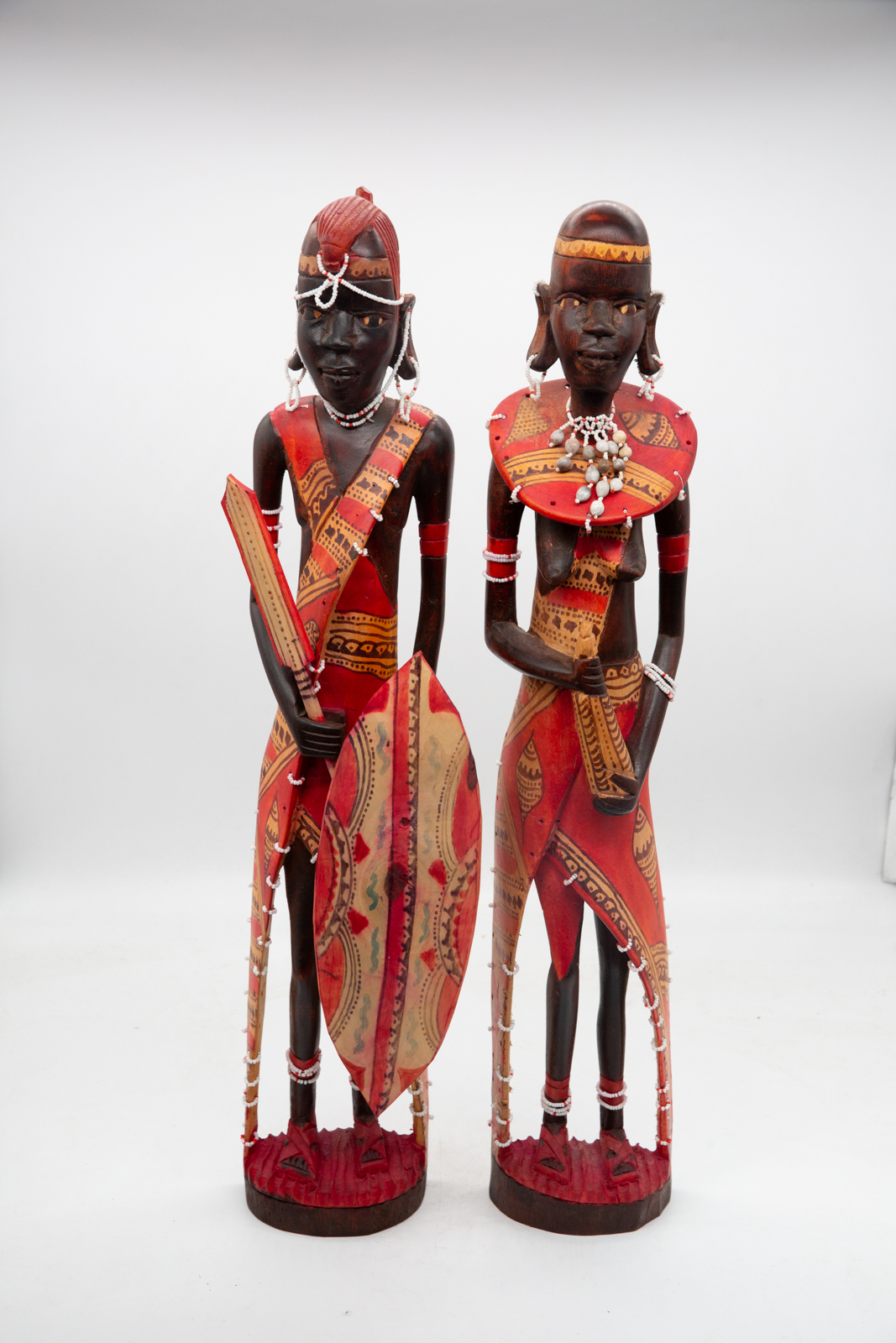 Pair of Carved African Figures