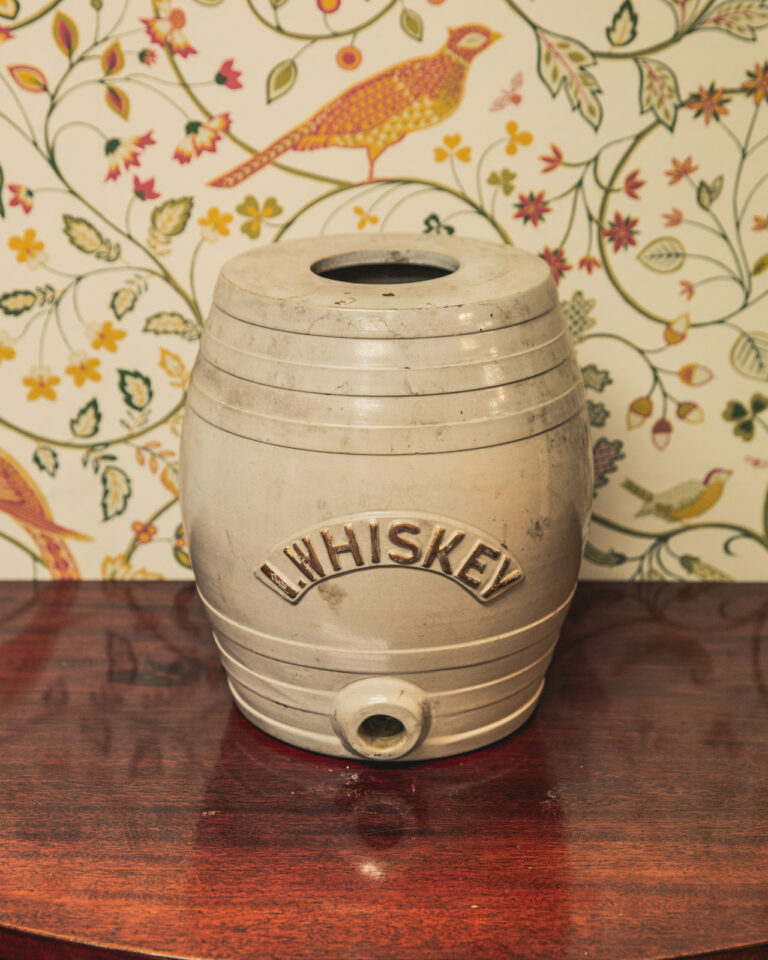Victorian Irish Whiskey Stoneware Decanter [w165]