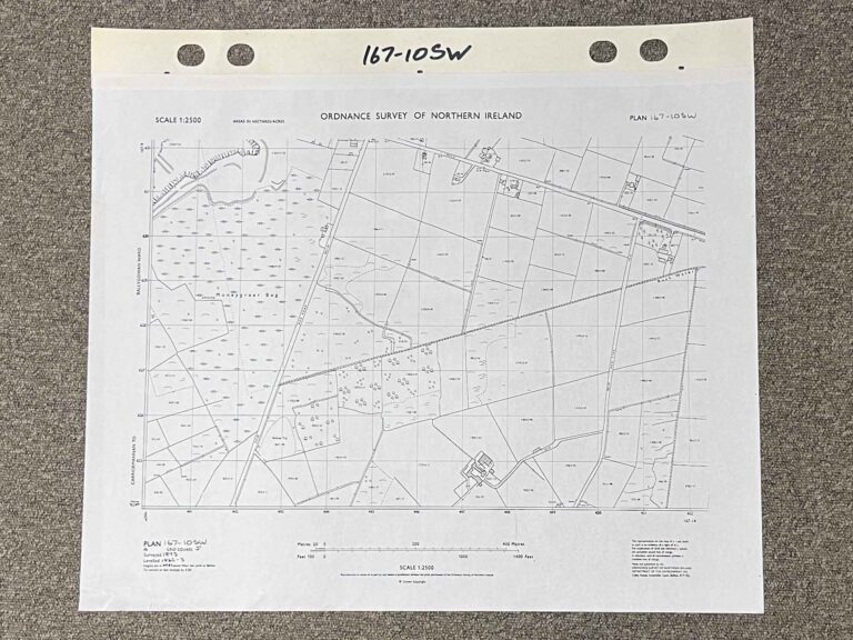 Vintage 1973 Ordnance Survey Map of Ballygowan Ward