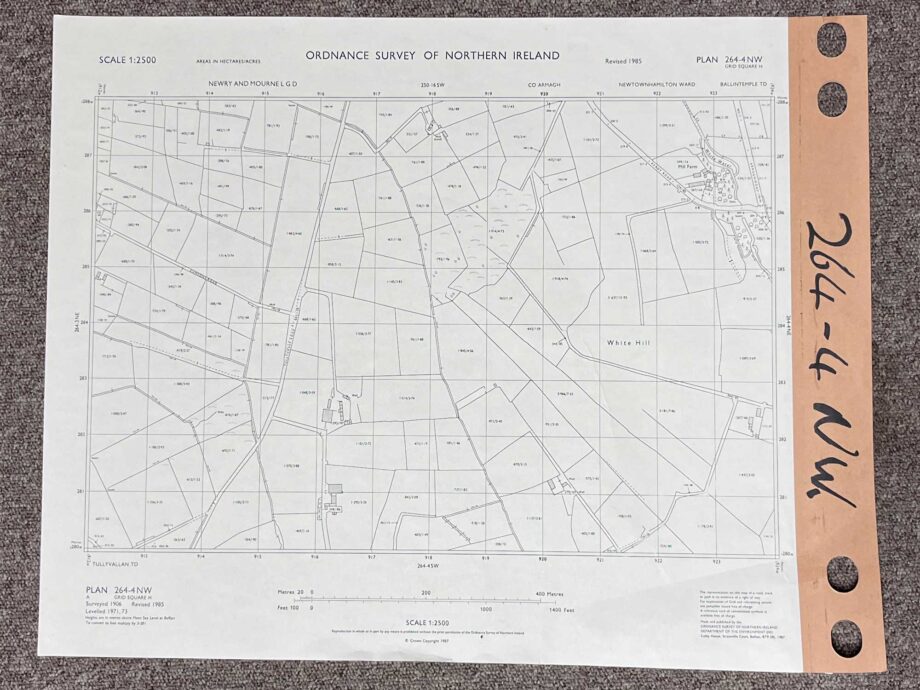 vintage ordnance survey map of newtownhamilton