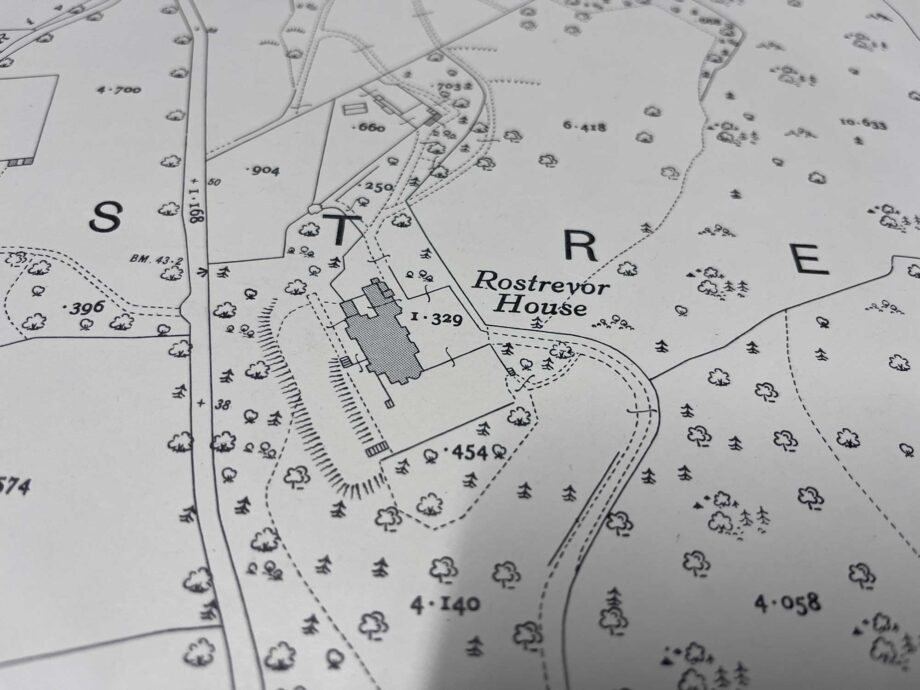 1950 ordnance survey map of rosstrevor