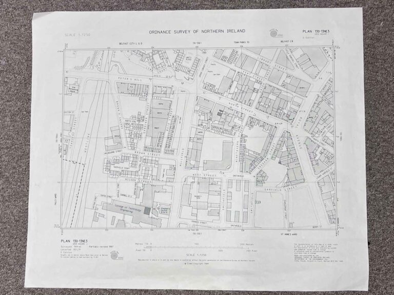 Vintage 1987 Ordnance Survey Map of Belfast City