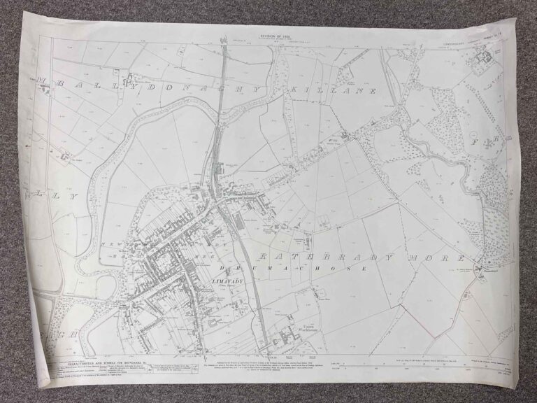 Vintage 1923 Ordnance Survey Map of Limavady