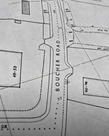 vintage ordnance survey map of boucher road, belfast