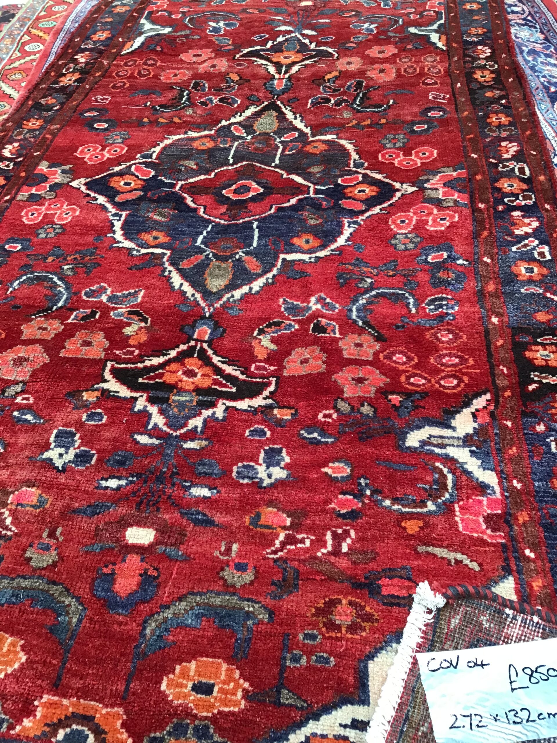 Red-ground Hamadan Persian Rug [COV04]