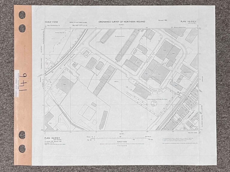 Vintage 1982 Ordnance Survey Map of Boucher Road