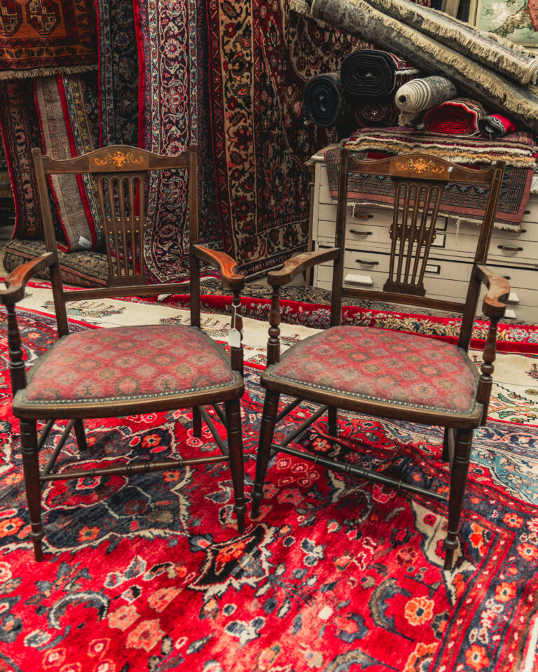 Pair of Inlaid Victorian Side Chairs
