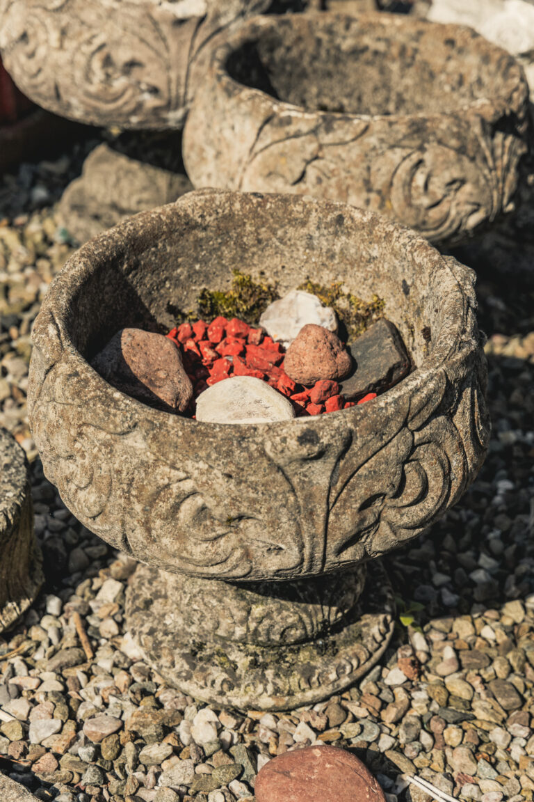 Small Stone Garden Urn
