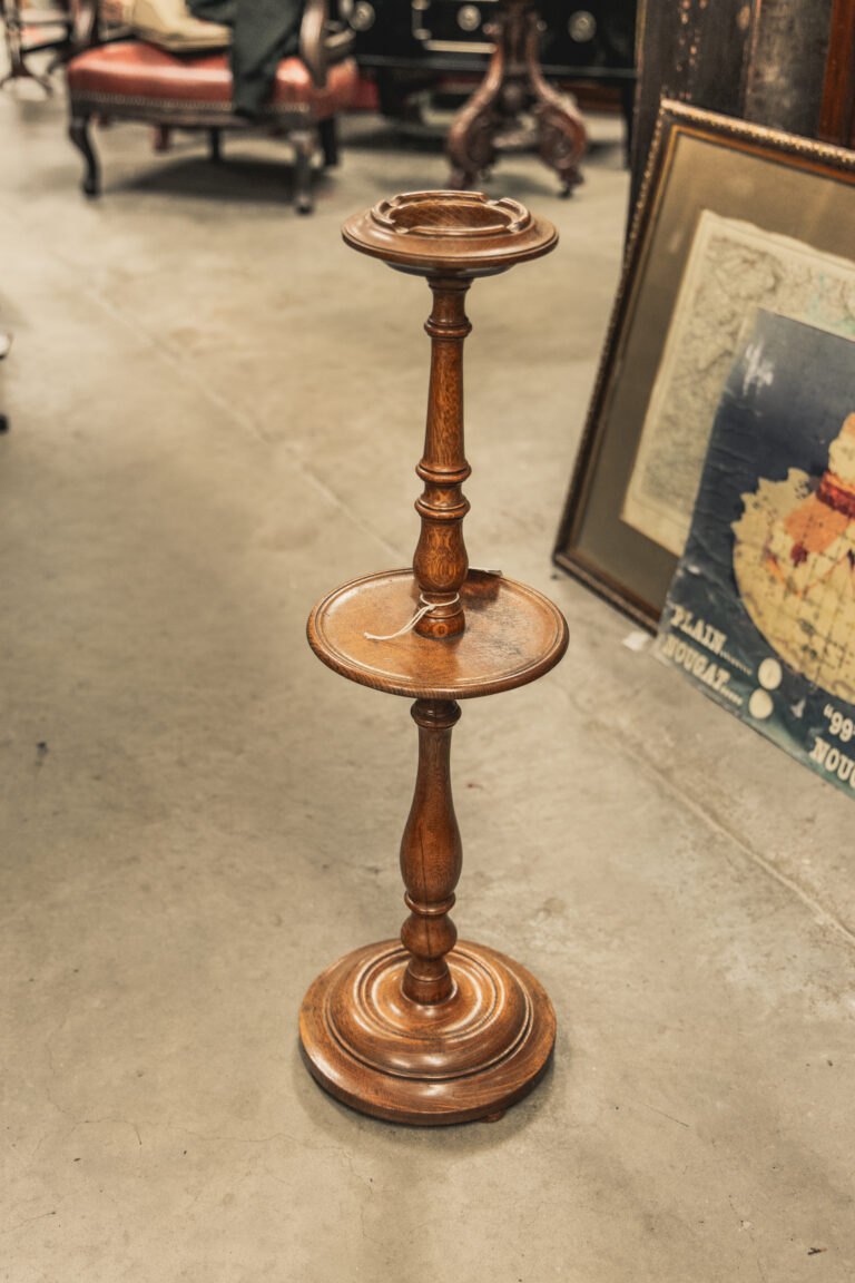 Oak Ashtray Stand