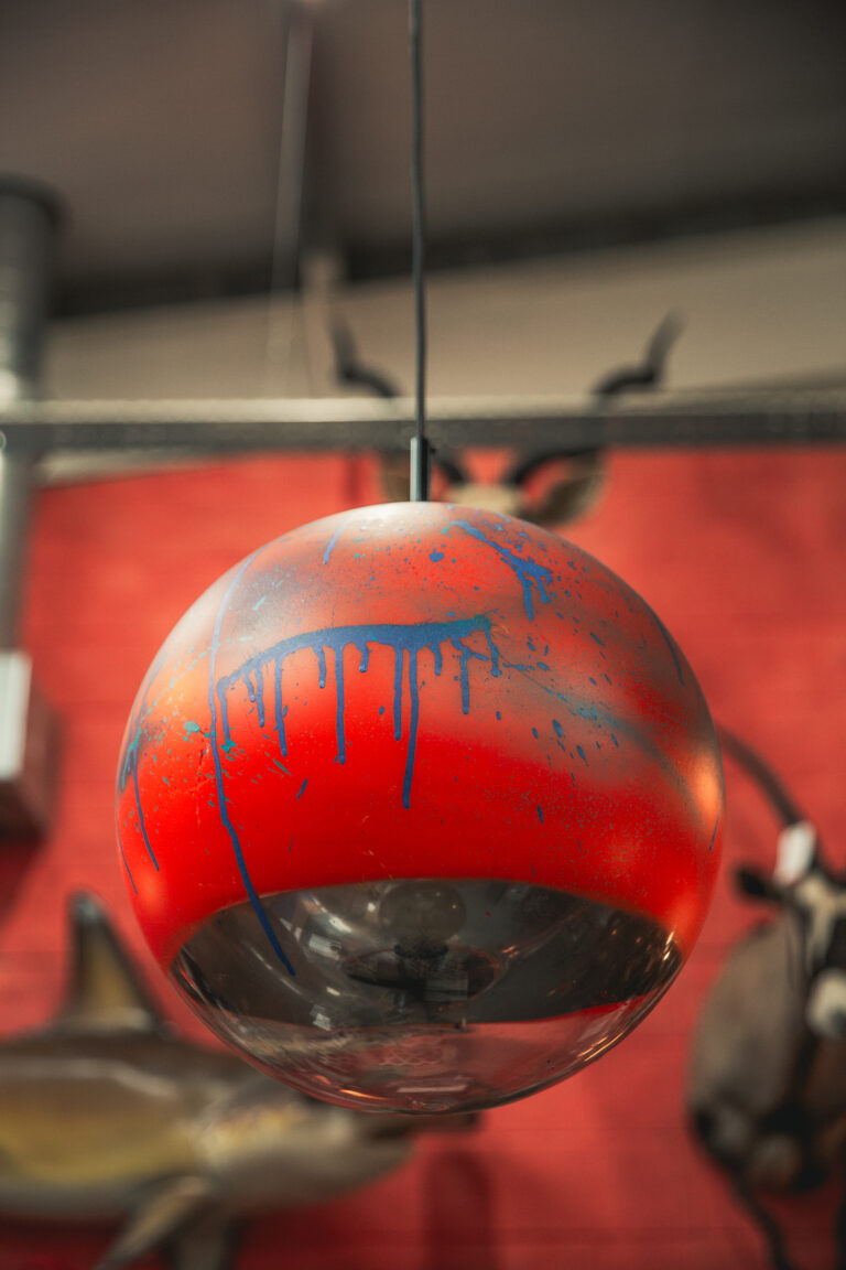 Orange Graffiti Globe Light