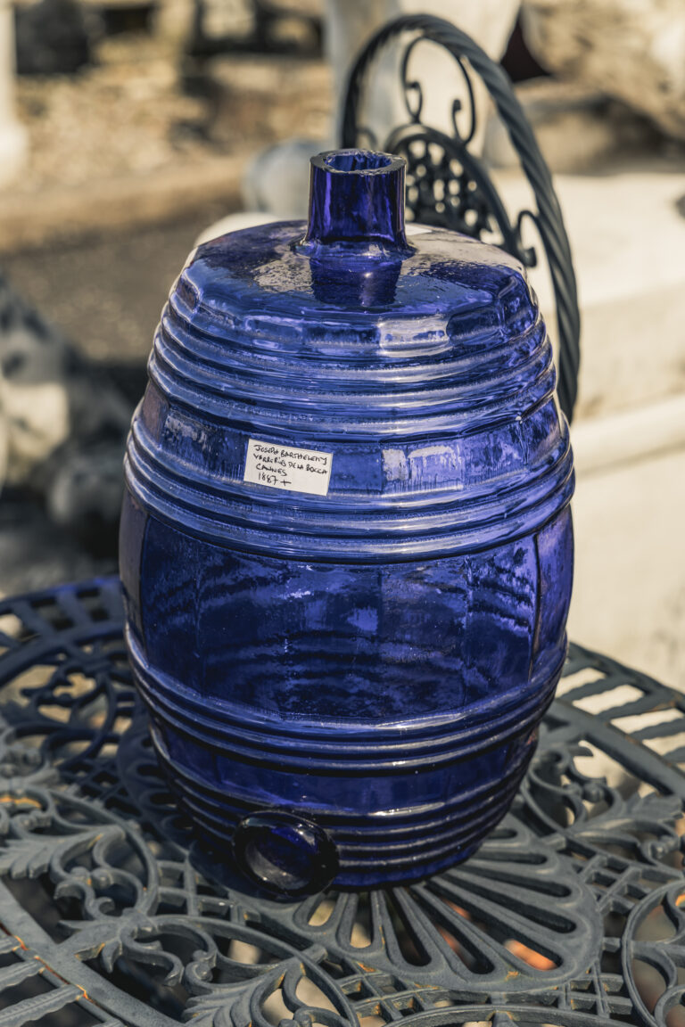 Victorian Hand-blown Blue Glass Decanter