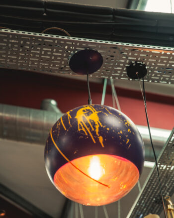 Purple Graffiti Globe Light