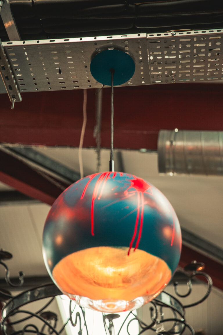 Blue Graffiti Globe Light