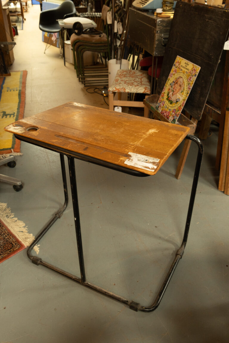 Vintage Steel Frame School Desk