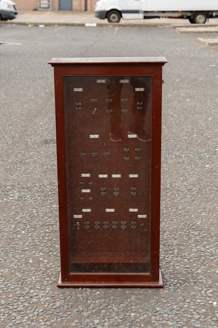 1900s Mahogany Wall Display Cabinet