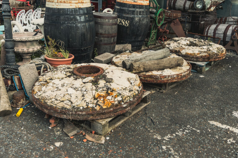 Set of 3 Victorian Granite Millstones