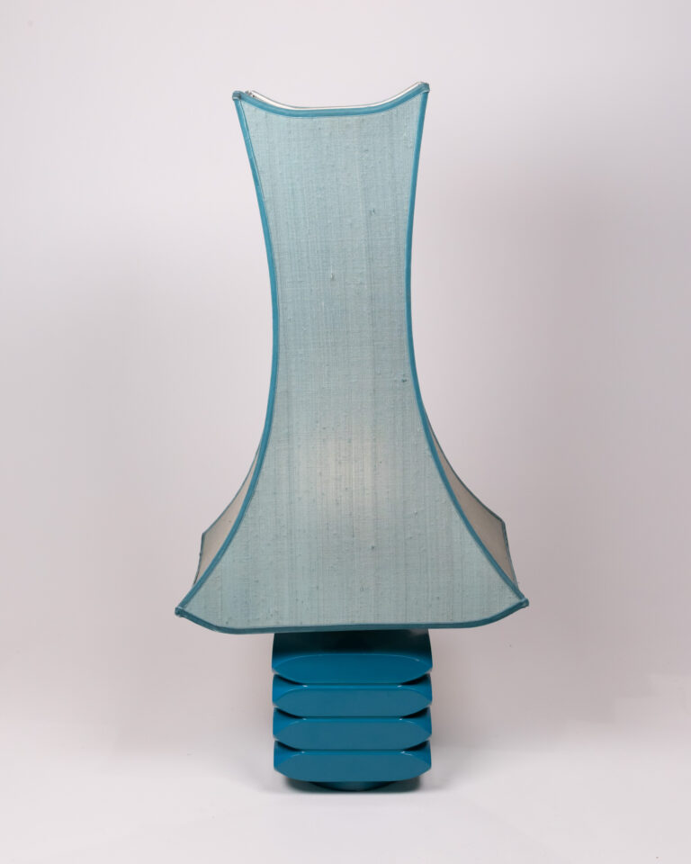 Unique Mid Century Blue Lamp