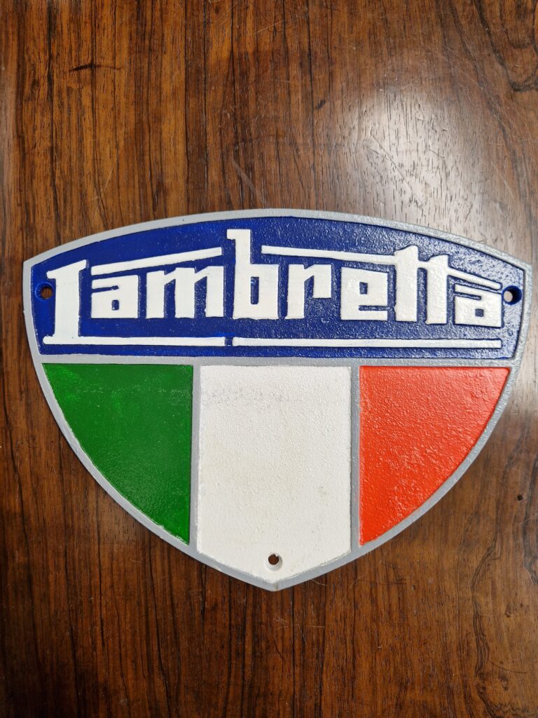 Lambretta Cast Iron Sign