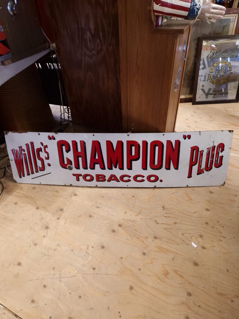 Wills's "Champion" Plug Enamel Sign [w751]