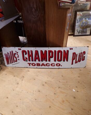 Wills’s “Champion” Plug Enamel Sign [w751]