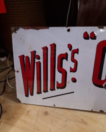 Wills’s “Champion” Plug Enamel Sign [w751]